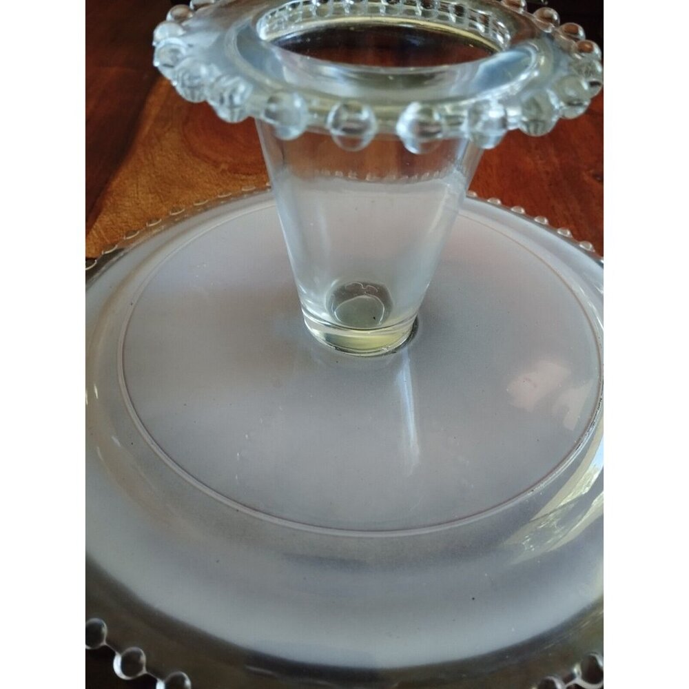 Candlewick-Style Frosted Pedestal Cake Stand 10"